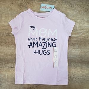 Girls Purple Short Sleeve Graphic Tee